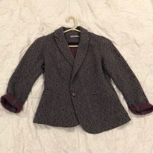 Olivia moon purple and gray blazer